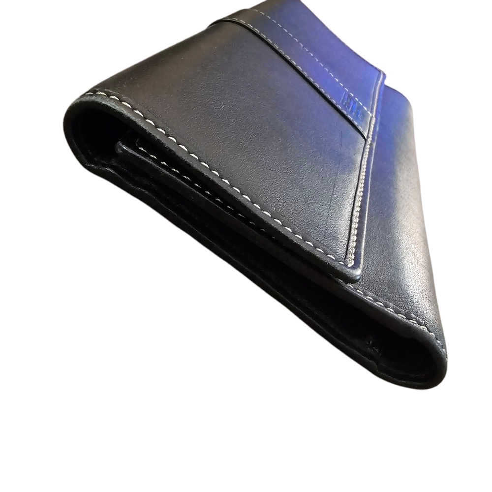Coach Hamilton Black Leather Tri Fold Wallet - Picture 7 of 12